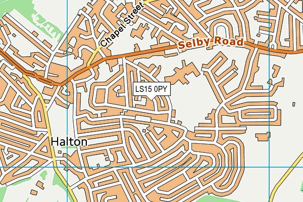 LS15 0PY map - OS VectorMap District (Ordnance Survey)