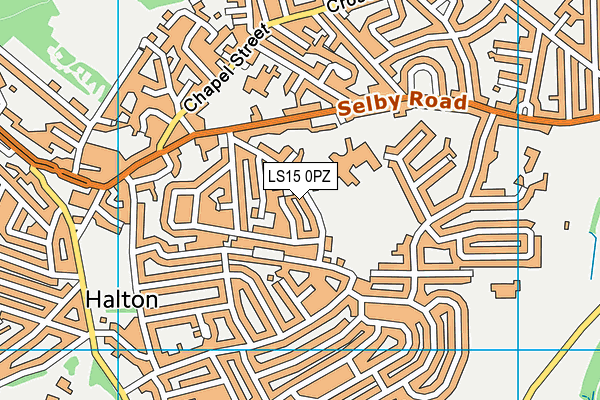 LS15 0PZ map - OS VectorMap District (Ordnance Survey)