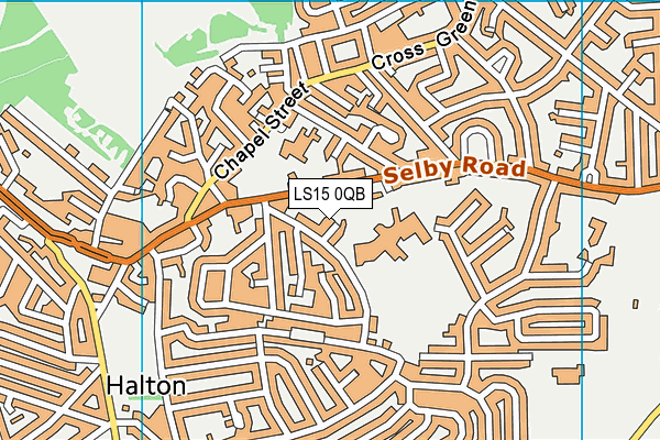 LS15 0QB map - OS VectorMap District (Ordnance Survey)