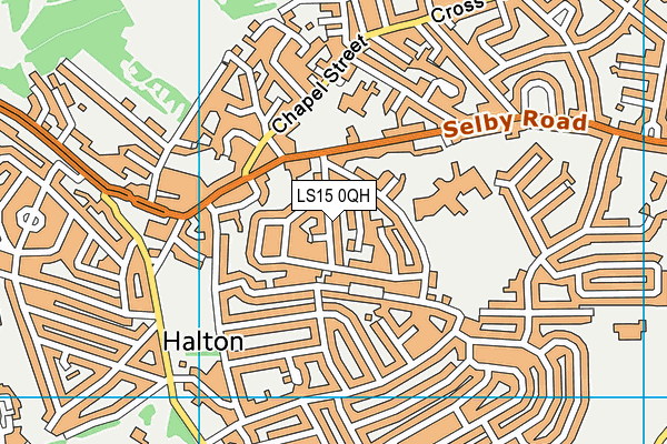 LS15 0QH map - OS VectorMap District (Ordnance Survey)