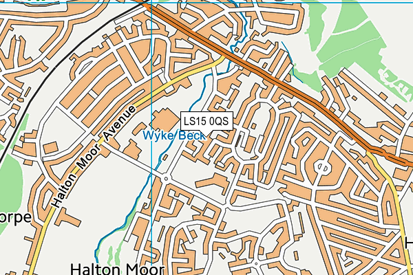 LS15 0QS map - OS VectorMap District (Ordnance Survey)