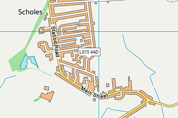LS15 4AD map - OS VectorMap District (Ordnance Survey)