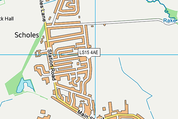 LS15 4AE map - OS VectorMap District (Ordnance Survey)