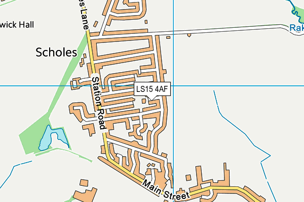 LS15 4AF map - OS VectorMap District (Ordnance Survey)