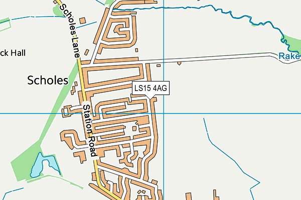 LS15 4AG map - OS VectorMap District (Ordnance Survey)