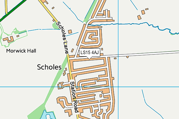 Scholes Football & Cricket Club map (LS15 4AJ) - OS VectorMap District (Ordnance Survey)