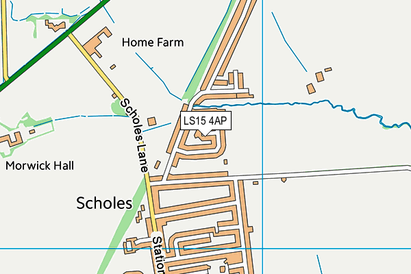 LS15 4AP map - OS VectorMap District (Ordnance Survey)