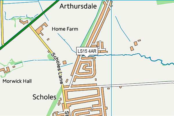 LS15 4AR map - OS VectorMap District (Ordnance Survey)