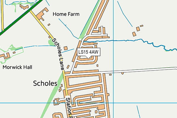 LS15 4AW map - OS VectorMap District (Ordnance Survey)