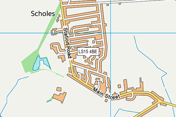 LS15 4BE map - OS VectorMap District (Ordnance Survey)