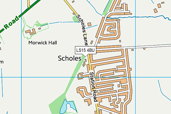 LS15 4BU map - OS VectorMap District (Ordnance Survey)