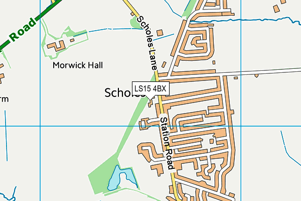 LS15 4BX map - OS VectorMap District (Ordnance Survey)