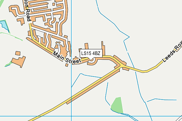 LS15 4BZ map - OS VectorMap District (Ordnance Survey)