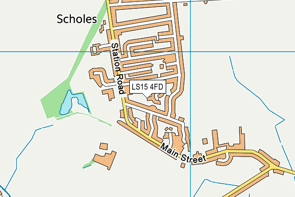 LS15 4FD map - OS VectorMap District (Ordnance Survey)