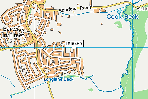 LS15 4HD map - OS VectorMap District (Ordnance Survey)