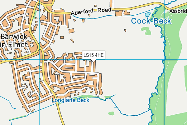 LS15 4HE map - OS VectorMap District (Ordnance Survey)