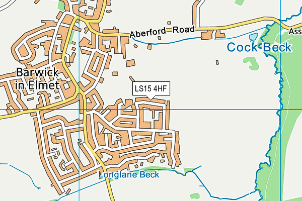 LS15 4HF map - OS VectorMap District (Ordnance Survey)