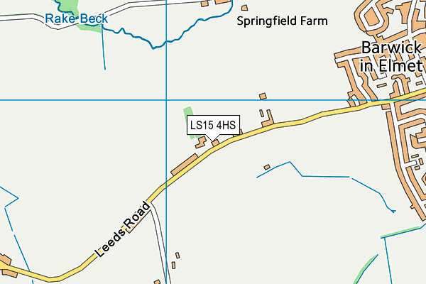 LS15 4HS map - OS VectorMap District (Ordnance Survey)