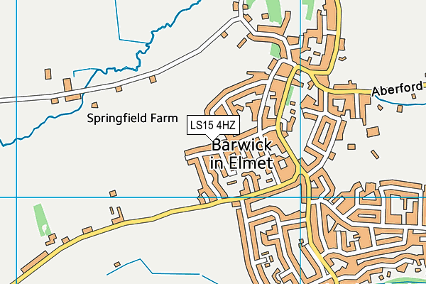 LS15 4HZ map - OS VectorMap District (Ordnance Survey)