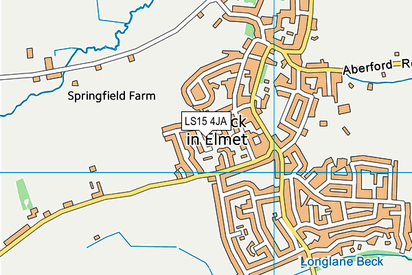 LS15 4JA map - OS VectorMap District (Ordnance Survey)