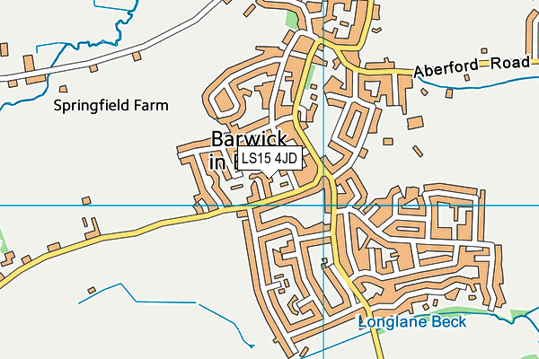 LS15 4JD map - OS VectorMap District (Ordnance Survey)