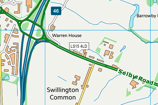 LS15 4LD map - OS VectorMap District (Ordnance Survey)