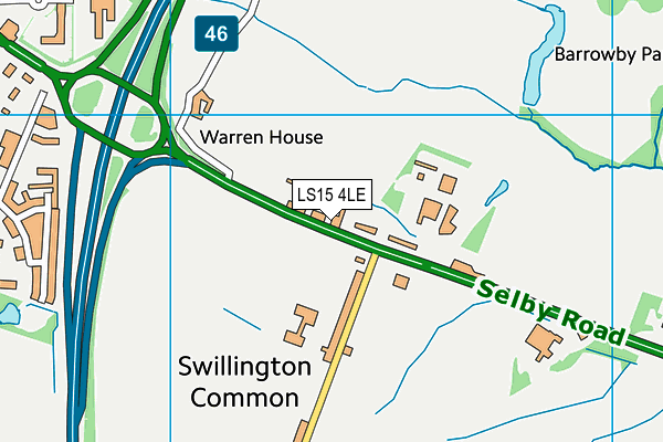 LS15 4LE map - OS VectorMap District (Ordnance Survey)