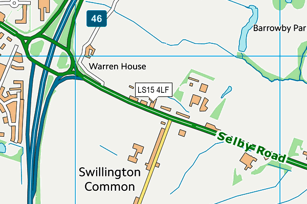 LS15 4LF map - OS VectorMap District (Ordnance Survey)