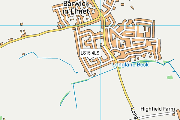 LS15 4LS map - OS VectorMap District (Ordnance Survey)