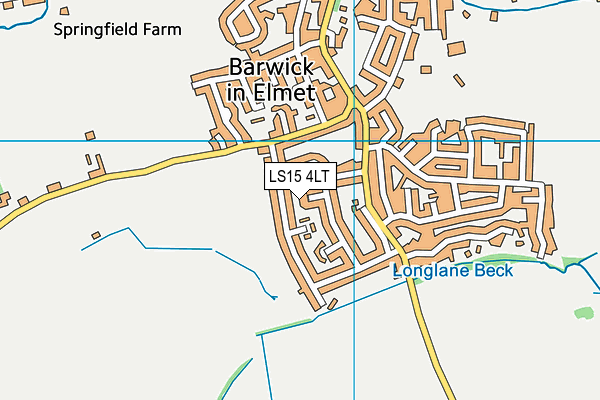 LS15 4LT map - OS VectorMap District (Ordnance Survey)