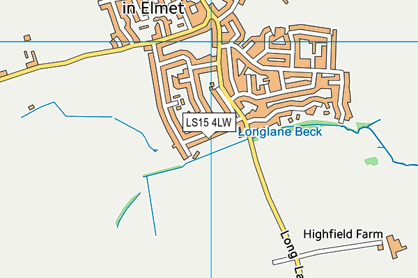 LS15 4LW map - OS VectorMap District (Ordnance Survey)