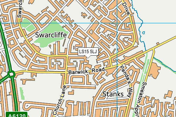 LS15 5LJ map - OS VectorMap District (Ordnance Survey)