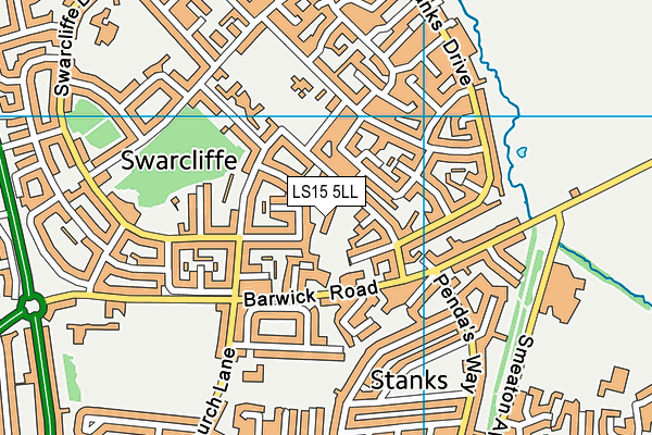 LS15 5LL map - OS VectorMap District (Ordnance Survey)