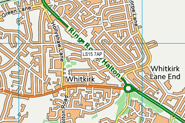 LS15 7AP map - OS VectorMap District (Ordnance Survey)