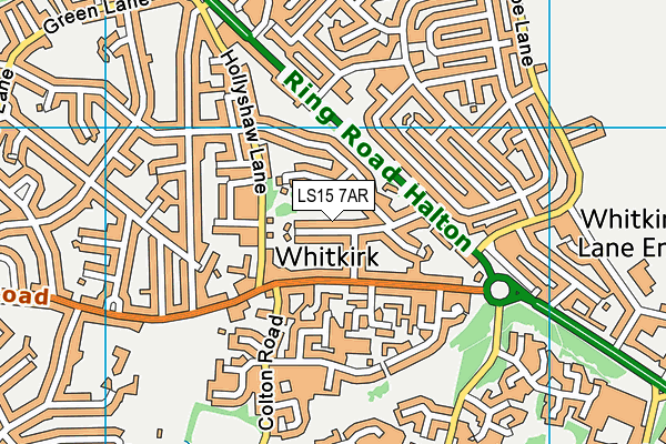 LS15 7AR map - OS VectorMap District (Ordnance Survey)