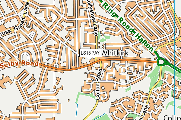 LS15 7AY map - OS VectorMap District (Ordnance Survey)