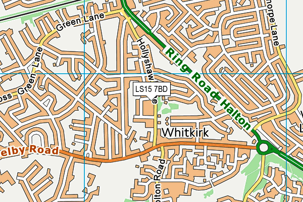 LS15 7BD map - OS VectorMap District (Ordnance Survey)