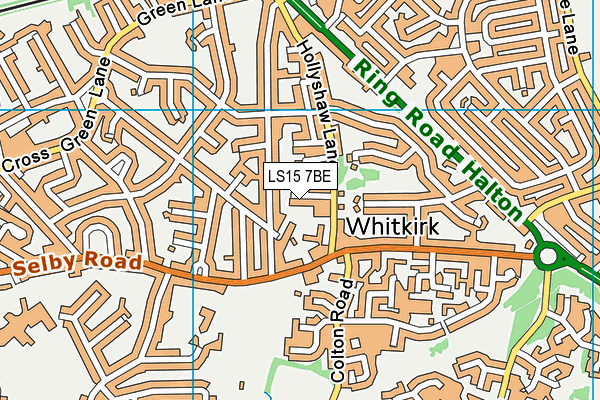 LS15 7BE map - OS VectorMap District (Ordnance Survey)