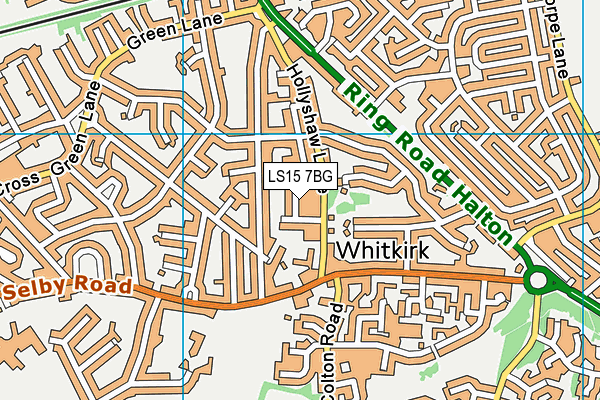 LS15 7BG map - OS VectorMap District (Ordnance Survey)