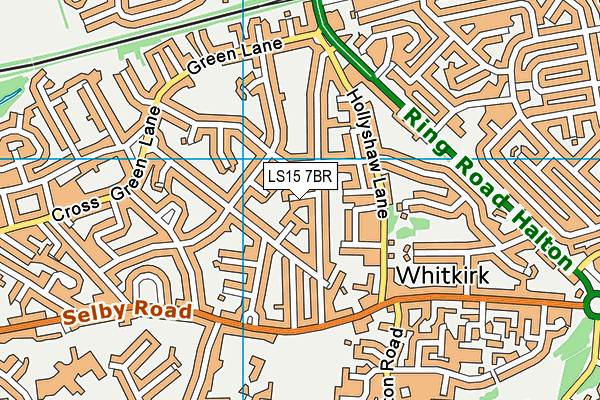 LS15 7BR map - OS VectorMap District (Ordnance Survey)