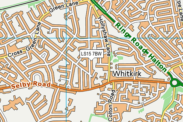 LS15 7BW map - OS VectorMap District (Ordnance Survey)