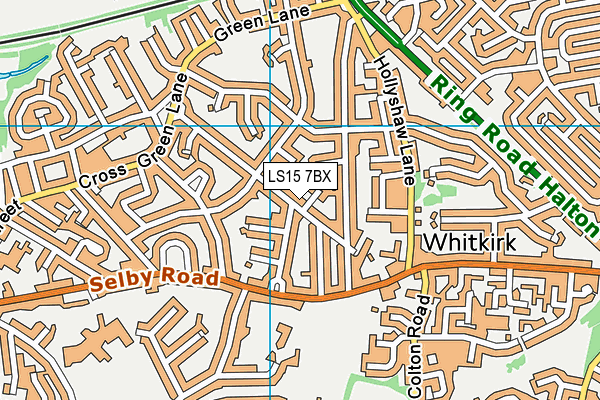 LS15 7BX map - OS VectorMap District (Ordnance Survey)