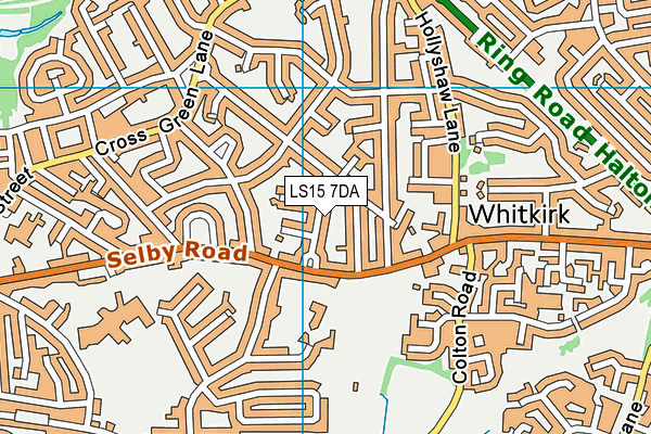 LS15 7DA map - OS VectorMap District (Ordnance Survey)