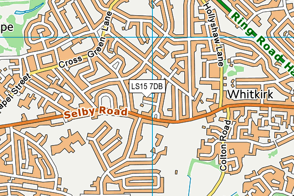 LS15 7DB map - OS VectorMap District (Ordnance Survey)