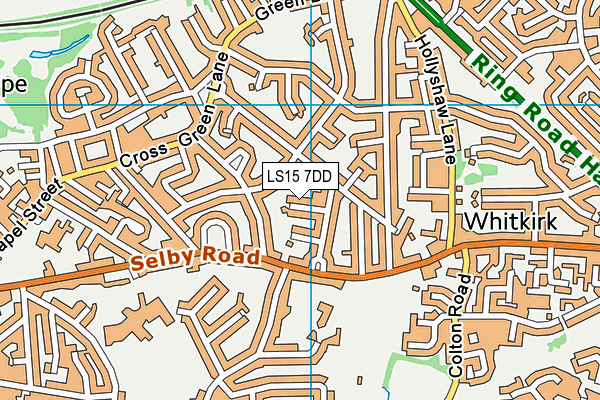 LS15 7DD map - OS VectorMap District (Ordnance Survey)