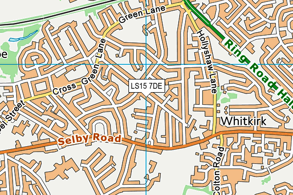LS15 7DE map - OS VectorMap District (Ordnance Survey)