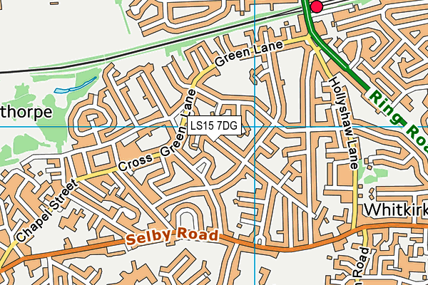 LS15 7DG map - OS VectorMap District (Ordnance Survey)