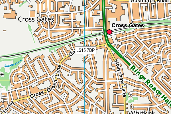 LS15 7DP map - OS VectorMap District (Ordnance Survey)