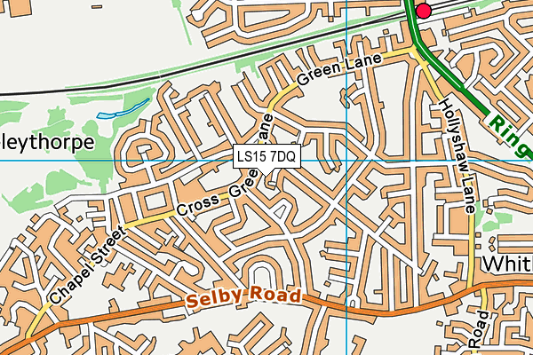 LS15 7DQ map - OS VectorMap District (Ordnance Survey)