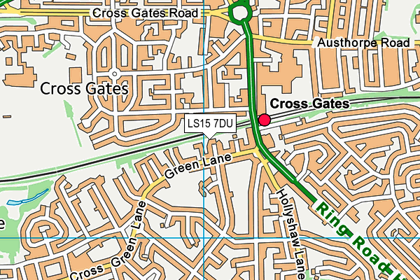 LS15 7DU map - OS VectorMap District (Ordnance Survey)